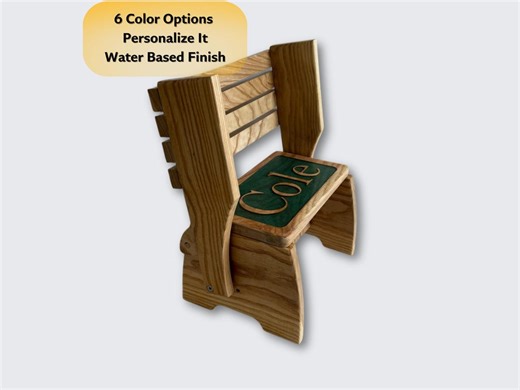 Personalized Maple Kids Step Stool, Custom Engraved Name Seat - Etsy