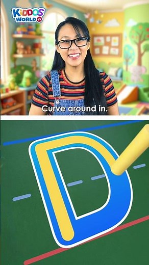 Let's Learn How to Write Uppercase Letter D | ABC Handwriting Practice for Kids