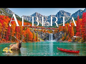 Beautiful Autumn in Alberta, Canada 4K UHD 🍁 Golden Forest Trails, Turquoise Lakes & Alpine Silence