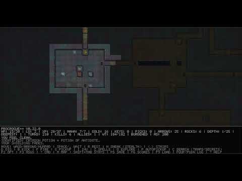My AI Vibe Coded Nethack Roguelike Clone - Updated Gameplay snapshot