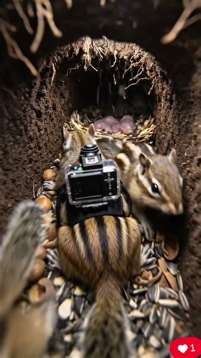 Eastern Chipmunk POV Inside an Underground Tunnel Colony | Animal Camera Footage #pov #shorts