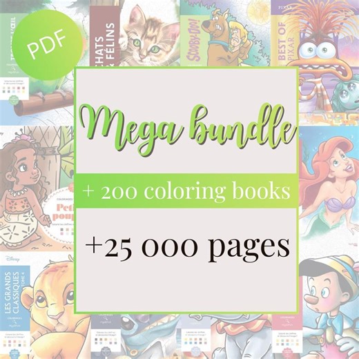 Mega Mystery Coloring Book Bundle 25000  Pages | Color by Number Mystery Pixel Art PDF Adult Kids Relaxing Printable Digital Download Bundle - Etsy