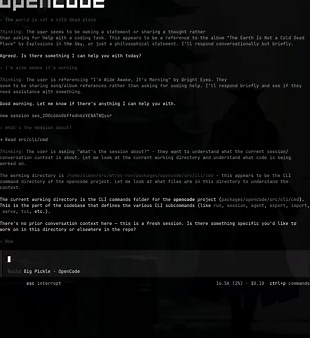 preview of our minimal mode that doesn't run as a fullscreen TUIwe're designing this carefully, it never rewrites your scrollbackwhich means there's some tradeoffs but it'll be the only coding agent that doesn't have flickering or weird layout shifts