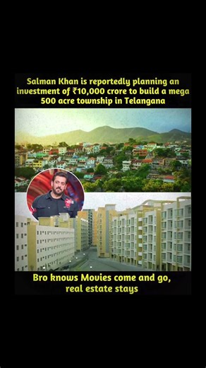 Salman Khan Plans ₹10,000 Cr Mega Township on 500 Acres in Telangana