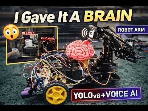 I Gave My Robot a Brain 🤖 (YOLOv8 + Voice AI + Robotic Arm) | Part 2