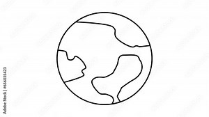 video animation of sketches forming planet earth