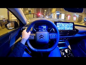 CITROEN C5 X 2023 - NIGHT POV test drive & FULL REVIEW (225 HP, Plug-in Hybrid)