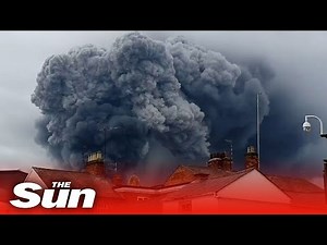 Locals told stay away as ‘explosions’ and thick black smoke engulf Leamington Spa