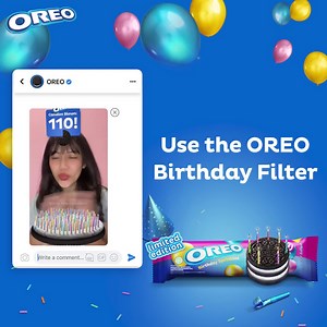 Celebrate OREO’s birthday by trying our special filter and get a chance to be 1 of the 110 winners of ₱1,000 worth of OREO goodies. Record using the AR filter for your entry, and then comment your video in the comments below using the hashtag #WishOREO110 👇🏼! Read full mechanics here: bit.ly/OREOBirthdayContest Promo runs from July 17 to August 6, 2022 Per DOH-FDA-CFRR Permit No.1909 s.2021 | OREO