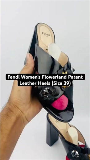 Fendi Women's Flowerland Patent Leather Heels (Size 39) #fendi #prelovedtreasures #heels #thrift