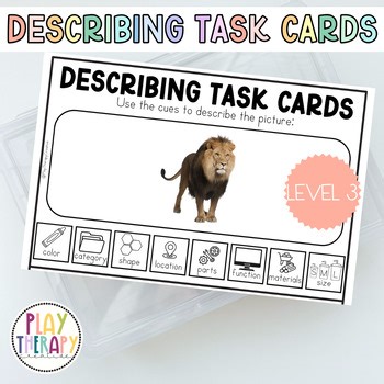 150 Describing Language Task Cards for Speech Therapy | Level 3