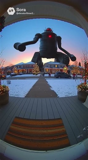 Giant evil robot terrorizing the city #fyp #fypシ #fypシ゚ #viral #funny #sora #sora2 #soraai #sora2ai