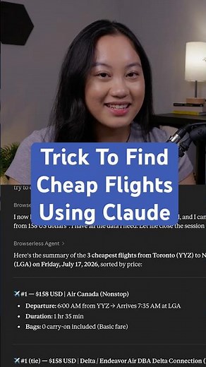 My New Hack for Finding Cheap Flights This Summer #claude #googleflights #browseragent #webscraping