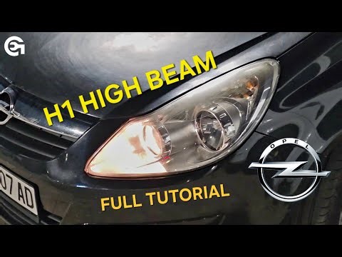 Opel/Vauxhall Corsa D H1 Headlight Bulb Replacement Main/High Beam - Full Tutorial