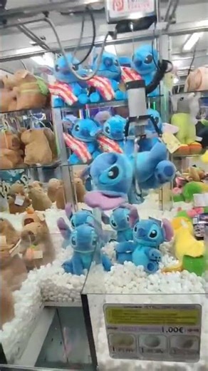 Claw Machine Win!!! #clawmachine #peluche #stitch #salagiochi #arcade #catania #perte