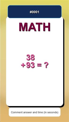 Quick Math Addition #0001