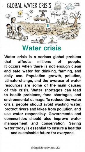 Water Crisis — Why Every Drop of Water Matters #dailyenglish