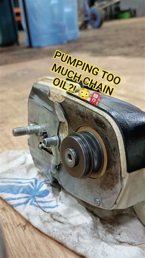 Why is this Stihl attachment pumping way too much chain oil?! 😳🛠️