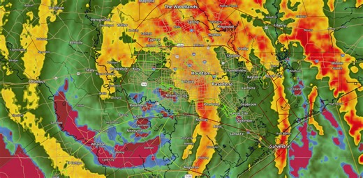 UPDATE: Houston, we have a problem… Significant wind and rain will continue for the Houston Metro this morning causing more widespread flooding, damage and power outages. Tropical storm to hurricane-force winds are still going strong, although there may be a temporary lull west of Houston as whatever is left of Beryl's eye is now approaching. Currently, well over 1 million customers are now without power across the area (https://gisoutagetracker.azurewebsites.net/). #weatherwatch #unitedcajunnav