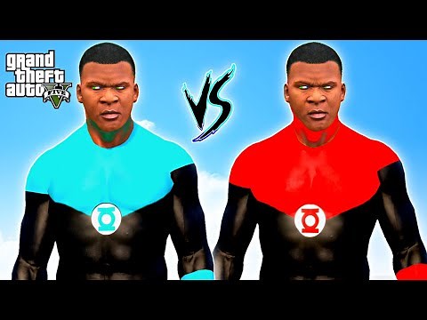 FRANKLIN KILL TEAM4LANTERN & RED LANTERN (GTA 5 Mods) #017