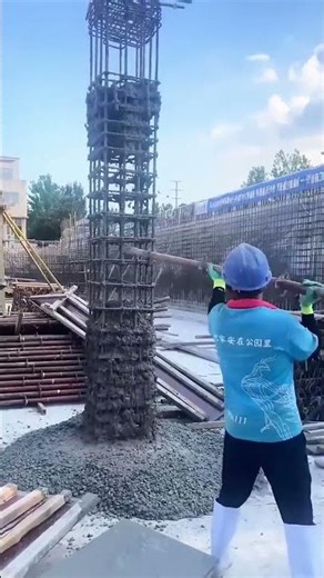 Construction process of the reinforced concrete column