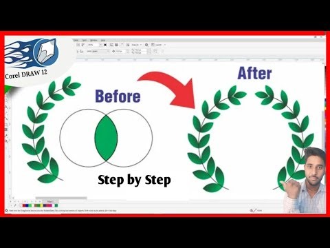 Leaf Logo in Corel draw 12 || कोरल ड्रॉ में leaf लोगों कैसे बनाए || corel dtaw tutorial in Hindi