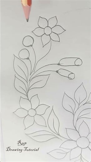 Flower Bucket Drawing 🙀🙀 Simple & Easy Flower Bucket Drawing Tutorial #short #drawing #art #draw