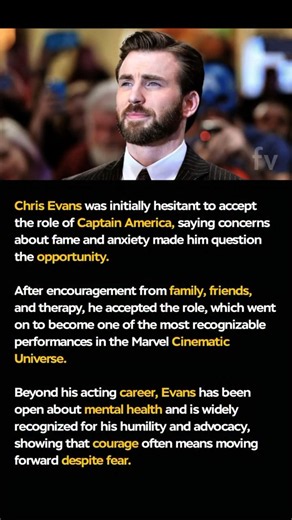 He Almost Said NO to Captain America 🇺🇸😳 #ChrisEvans #CaptainAmerica #Marvel #MCU #SuccessStory