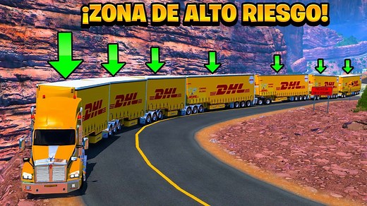 ¡Camión DHL con 7 Remolques en Zona de Derrumbes! | ATS