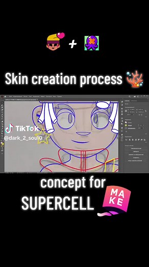 Anemone Amber Skin Concept for Brawl Stars