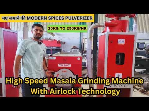Modern Spice Pulverizer Grinding Machine 20kg to 250kg/hr Capacity | Masala Grinding Machine