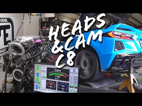 C8 Corvette HEADS & CAM (engine dyno & Chassis dyno)