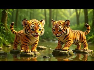 🦁 Roar, Roar, Baby Tiger | A Wild Day Full of Play and Dreams