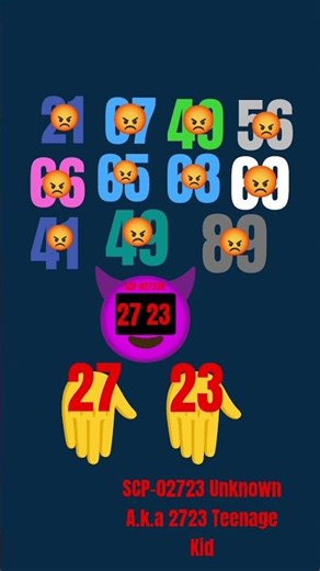 2723🤚😈SCP-02723 Know unsafe 2723 Teenage Kid!