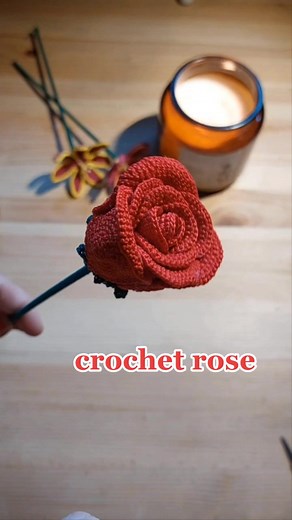 #rose #crochet #crochetflower #crochettok #crochetrose #crochettutorial #red #love #crochetersoftiktok