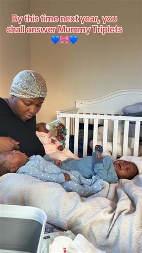 Nneamaka ileche on Instagram: "By this time next year, you shall answer Mummy Triplet #triplets #newborn #tripletmom #newmom #fypシ゚"