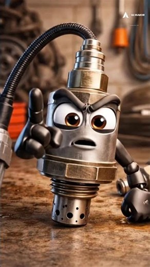 El Sensor de Oxígeno 🫩😮‍💨 #animación #inteligenciaartificial #mecánico #automóvil #vehiculo