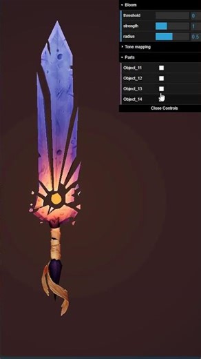 Arcane Garnetblade - Three.js #threejs #webgl #3js