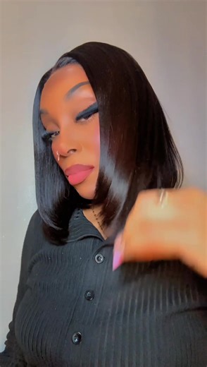 Obsessed with this layered bob 😍 250% density, yaki straight & beginner friendly! Pre-cut lace so it’s literally wear & go 🔥 Tap the yellow basket before this deal sells out! 🛒✨ #bobwig #gluelesswig #tiktokshopfinds #fyp #wavymyhair