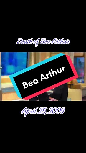 Golden Girl Star Bea Arthur died on April 25th, 2009. She was 86 years old and had starred in many films and television series from 1959 until 2008. #beaarthur #ripbeaarthur #goldengirlstiktok #goldengirls #2009