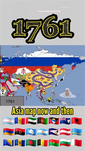 Asia map 2025 vs 1761 #geography #map