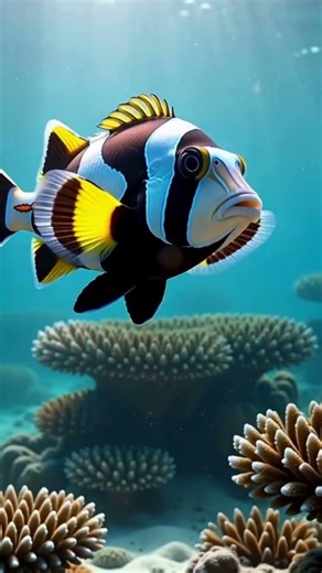 🐟 The Most AGGRESSIVE Reef Fish? Clown Triggerfish🤯 #shorts