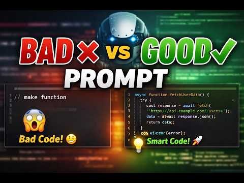 Bad vs Good Prompt 🤯 AI Coding Mistake Most Devs Make!