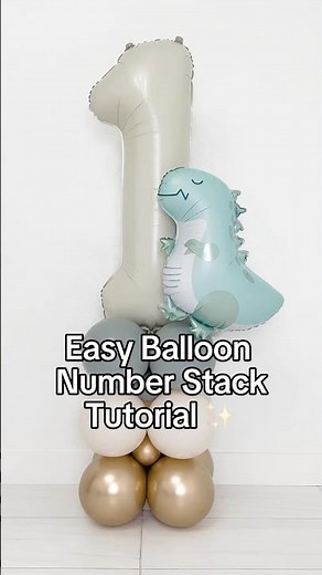 Easy Balloon Number Stack Tutorial | Beginner DIY Balloon Decor