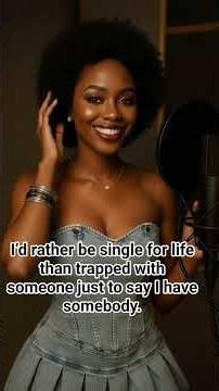 I’d rather be single for life than trapped with someone just to say I have somebody.#ai #music