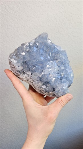 Large Madagascar Celestite Geode – Natural Blue Celestine Crystal Cluster – 3.8 Lb Display Specimen - Etsy
