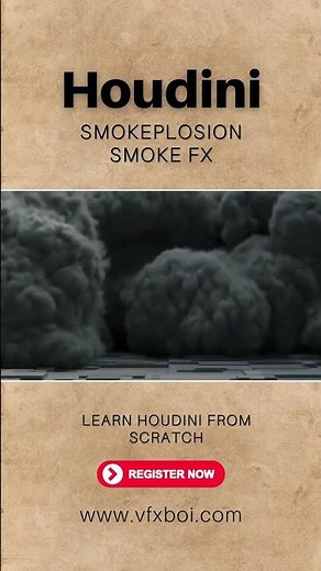 Houdini Tutorial | Smoke Explosion | #vfx #houdinitutorial #houdini #beginners #tutorial #explosion