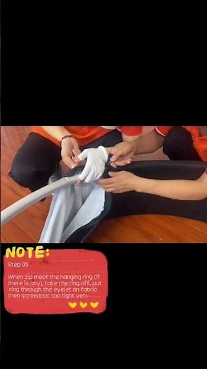 hanging banner set up