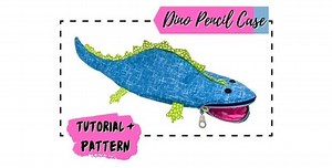 Dino Pencil Case sewing pattern (with video) - Sew Modern Bags