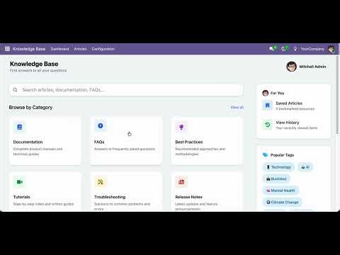 Knowledge Base System - Display Related Articles by Model Odoo V19